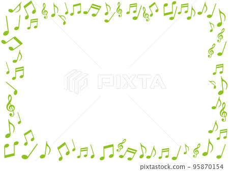 Musical note background green Musical note background green 95870154