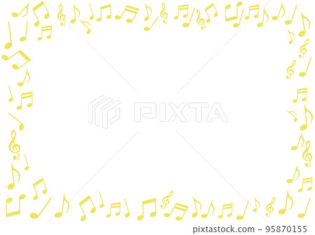 Musical note background yellow 95870155