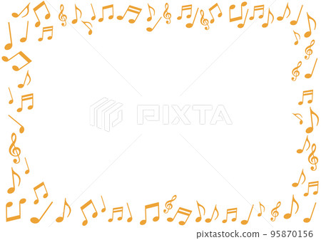 Musical note background orange 95870156