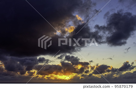 Croatian sunset in Podgora, Croatia Croatian sunset in Podgora, Croatia 95870179
