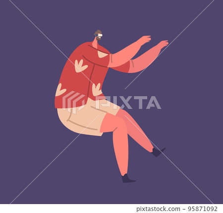 Gaming, Video Game Entertainment In Metaverse Futuristic Concept. Happy Male Character Feel Amazing Vr Experience Gaming, Video Game Entertainment In Metaverse Futuristic Concept. Happy Male Character Feel Amazing Vr Experience 95871092