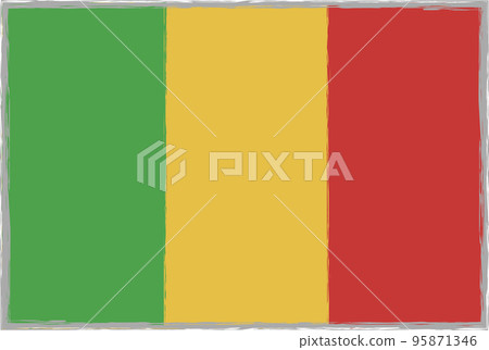 馬里國旗[柔和色調/簡單] 95871346