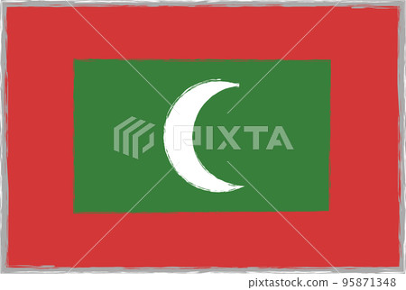 馬爾代夫國旗【柔和/簡約】 95871348