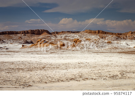 Moon Valley, Valle de la Luna at sunset, Atacama desert, Chile, South America Moon Valley, Valle de la Luna at sunset, Atacama desert, Chile, South America 95874117