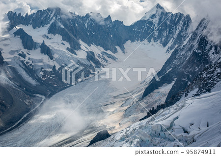 Mont Dolent, Mont Blanc massif, dramatic landscape in the French Alps, France 95874911
