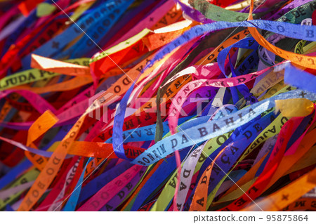 Lord of Bonfim ribbon tapes symbol of faith and good luck in Trancoso, BAHIA Lord of Bonfim ribbon tapes symbol of faith and good luck in Trancoso, BAHIA 95875864