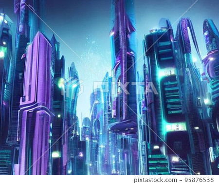 A computer building that soars into the sky 95876538