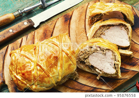 Appetizing Wellington meat. 95876558