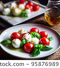 Tomato and mozzarella cheese salad 95876989