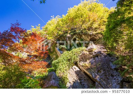 (山形縣)秋季法周山上的立石寺(山寺) (山形縣)秋季法周山上的立石寺(山寺) 95877010