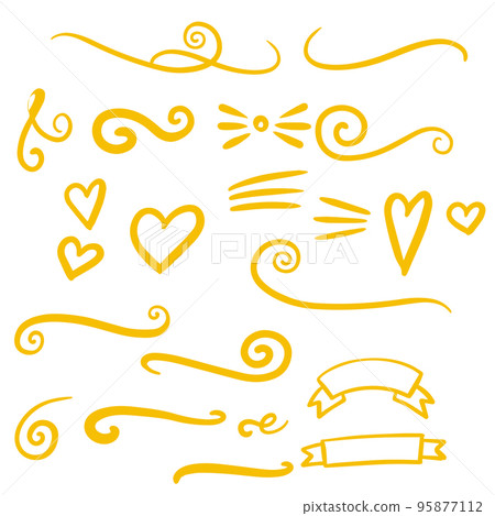 Yellow Swirls Swash Logo Ornament Designs Yellow Swirls Swash Logo Ornament Designs 95877112