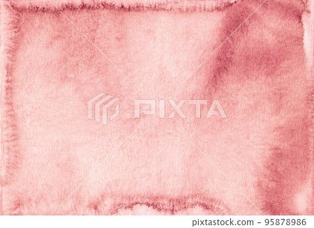 Watercolor old light red background texture. Aquarelle crimson stains on paper backdrop. 95878986