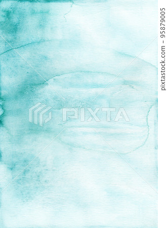 Watercolor old light sea green and white gradient background texture. Stains on paper. Watercolor old light sea green and white gradient background texture. Stains on paper. 95879005