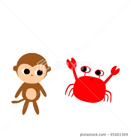 猴子和螃蟹 95881369