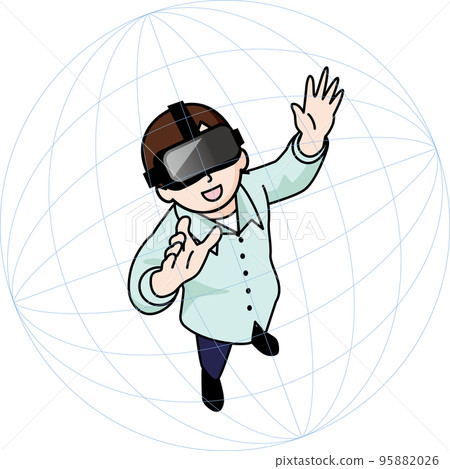 man with VR goggles 95882026