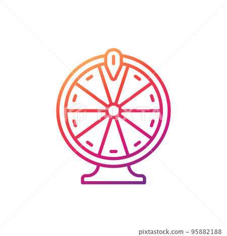 roulette or lottery line icon 95882188