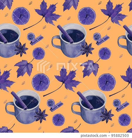 Autumn leaf of a ginkgo tree. Watercolor hand illustration of an isolate on a white background. 95882503