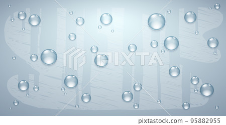 Clear Water Drops with Condensate Clear Water Drops with Condensate 95882955