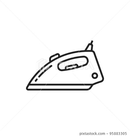 Iron vector thin line icon. Household and laundry appliances outline 95883305
