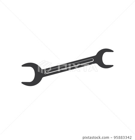 Hand tool spanner isolated adjustable wrench icon. Vector mechanic or carpentry, engineering tool, car vehicle repair object. Adjustable wrench monochrome carpentry gear, fitter instrument Hand tool spanner isolated adjustable wrench icon. Vector mechanic or carpentry, engineering tool, car vehicle repair object. Adjustable wrench monochrome carpentry gear, fitter instrument 95883342