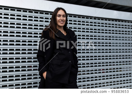 Business elegant and stylish Caucasian woman 40 years old outside 95883653