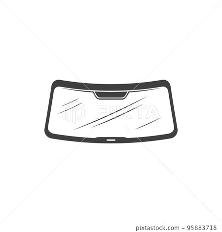 Car windshield or windscreen auto glass front... - Stock Illustration ...
