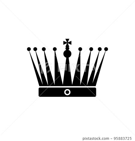 Heraldic crown emblem, royal imperial coat of arms sign. Vector isolated Medieval crown symbol Heraldic crown emblem, royal imperial coat of arms sign. Vector isolated Medieval crown symbol 95883725