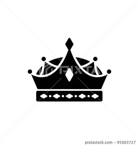 Heraldic crown royal emblem. Vector isolated king or queen crown, imperial coat of arms symbol Heraldic crown royal emblem. Vector isolated king or queen crown, imperial coat of arms symbol 95883727