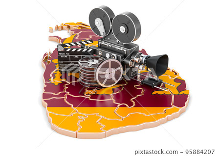 Sri Lanka cinematography, film industry concept. 3D rendering Sri Lanka cinematography, film industry concept. 3D rendering 95884207