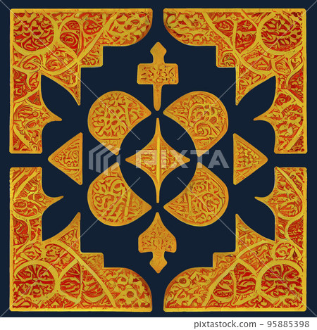 Vintage Islamic Tile Pattern Background 95885398