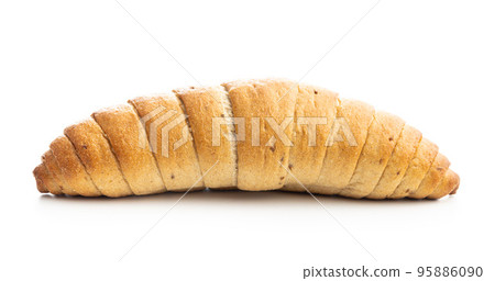 Bread roll. Croissant isolated on white background. 95886090