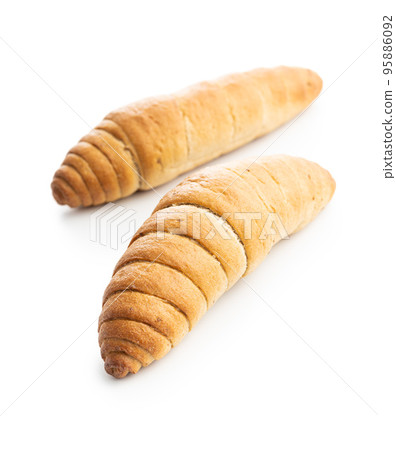 Bread roll. Croissant isolated on white background. Bread roll. Croissant isolated on white background. 95886092