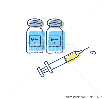 syringe and vial syringe and vial 95886146