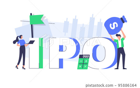 IPO, initial public offering. people Investing...-插圖素材 [95886164] - PIXTA圖庫