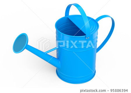 Watering can on white background. 3d render concept of gardening equipment tools Watering can on white background. 3d render concept of gardening equipment tools 95886394