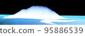 Smooth glowing abstract surface. Glowing signal in space. 95886539