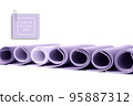 Rolled paper tonned in lavender colour 95887312