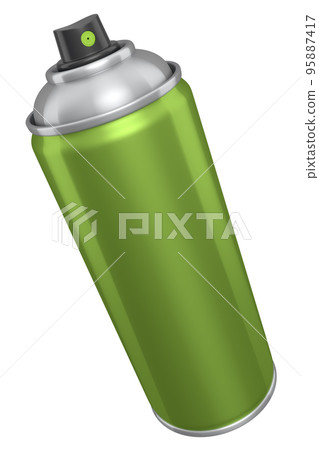 Can of spray paint isolated on white background. Spray bottle and dispenser Can of spray paint isolated on white background. Spray bottle and dispenser 95887417