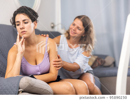 LGBT lesbian couple having problems in relationship LGBT lesbian couple having problems in relationship 95890230