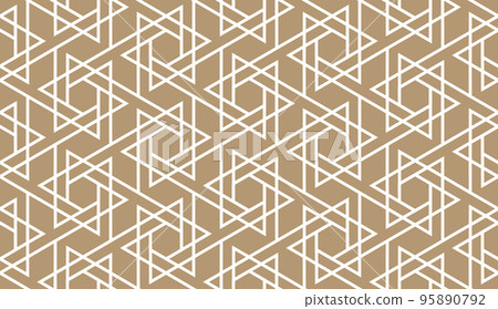 Abstract geometric pattern. A seamless vector background. White and beige ornament. Graphic modern pattern. Simple lattice graphic design Abstract geometric pattern. A seamless vector background. White and beige ornament. Graphic modern pattern. Simple lattice graphic design 95890792