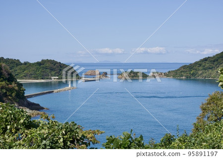 Shijunura，秋天的島根半島，美保關町，Morokuki，Hoda風景 95891197