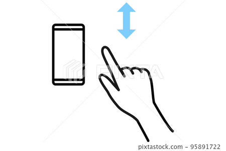 操作（滑動）智能手機的動作說明 95891722
