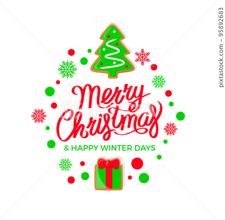 Merry Christmas and Happy New Year Logotype Icon Merry Christmas and Happy New Year Logotype Icon 95892683