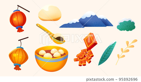 Chinese Lantern Festival elements 95892696