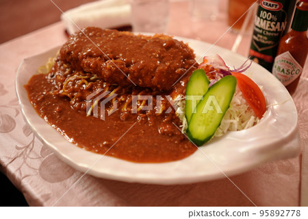 Western restaurant's delicious cutlet spaghetti Western restaurant's delicious cutlet spaghetti 95892778