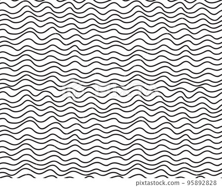 Simple wave lines background. Wavy texture for your design. Seamless pattern 95892828