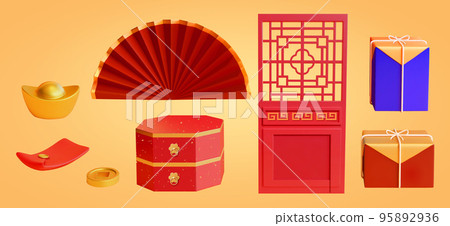3d CNY decoration set 95892936