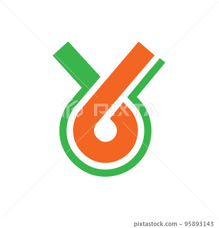 Y6 letter icon vector illustration concept design template 95893143