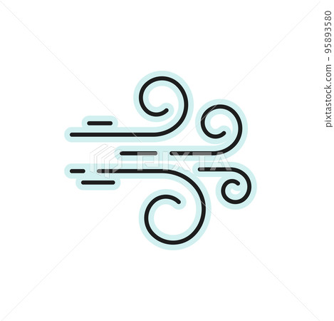 Weather forecast wind storm color outline icon, vector pictogram. Air speed weather forecast for windstorm or stormy wind blow, temperature and climate meteorology Weather forecast wind storm color outline icon, vector pictogram. Air speed weather forecast for windstorm or stormy wind blow, temperature and climate meteorology 95893580