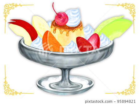 Pudding a la mode_background white Pudding a la mode_background white 95894821